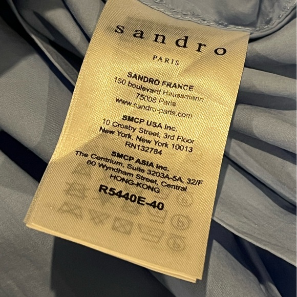 Sandro “Cox” Poplin Dress Fr 40 US 8 - Picture 11 of 13